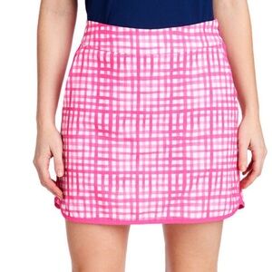 Vineyard Vines Pink Gingham Skort Sz16